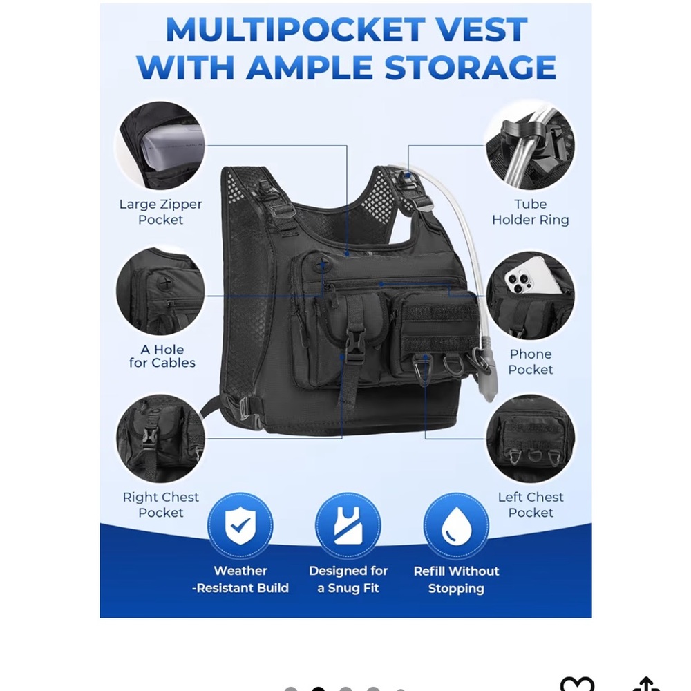Brand new hydration running Vest with 2L water bladder